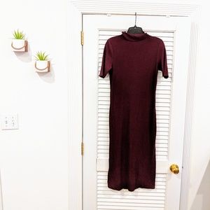 Express Mock Neck Midi Dress
